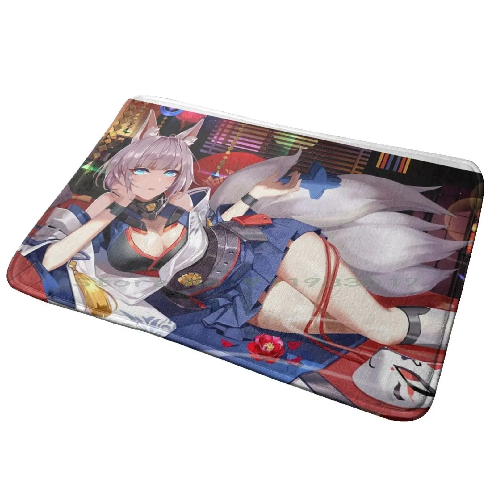 Kaga-Azur Lane Entrance Door Mat Bath Mat Rug Cute Waifu Anime Manga Funny Cool Lewd Oppai Cooking Maid Japan Kawaii Nsfw Asia