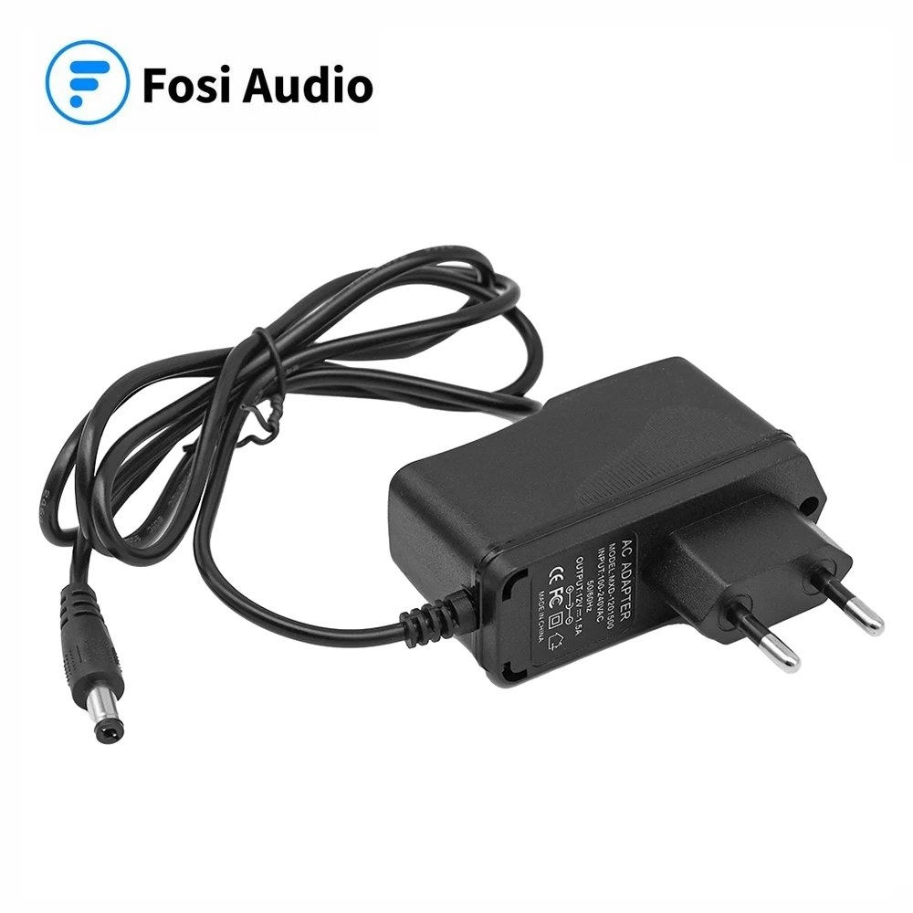 

Fosi аудио DC 12V EU источник питания AC 100V-240V 50/60HZ конвертер адаптер DC12V 1.5A US Plug 5,5x2,5mm для усилителя мощности аудио