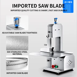 750W bone sawing machine bone cutting machine commercial desktop sawing meat cutting fish trotter steak bone frozen meat bone