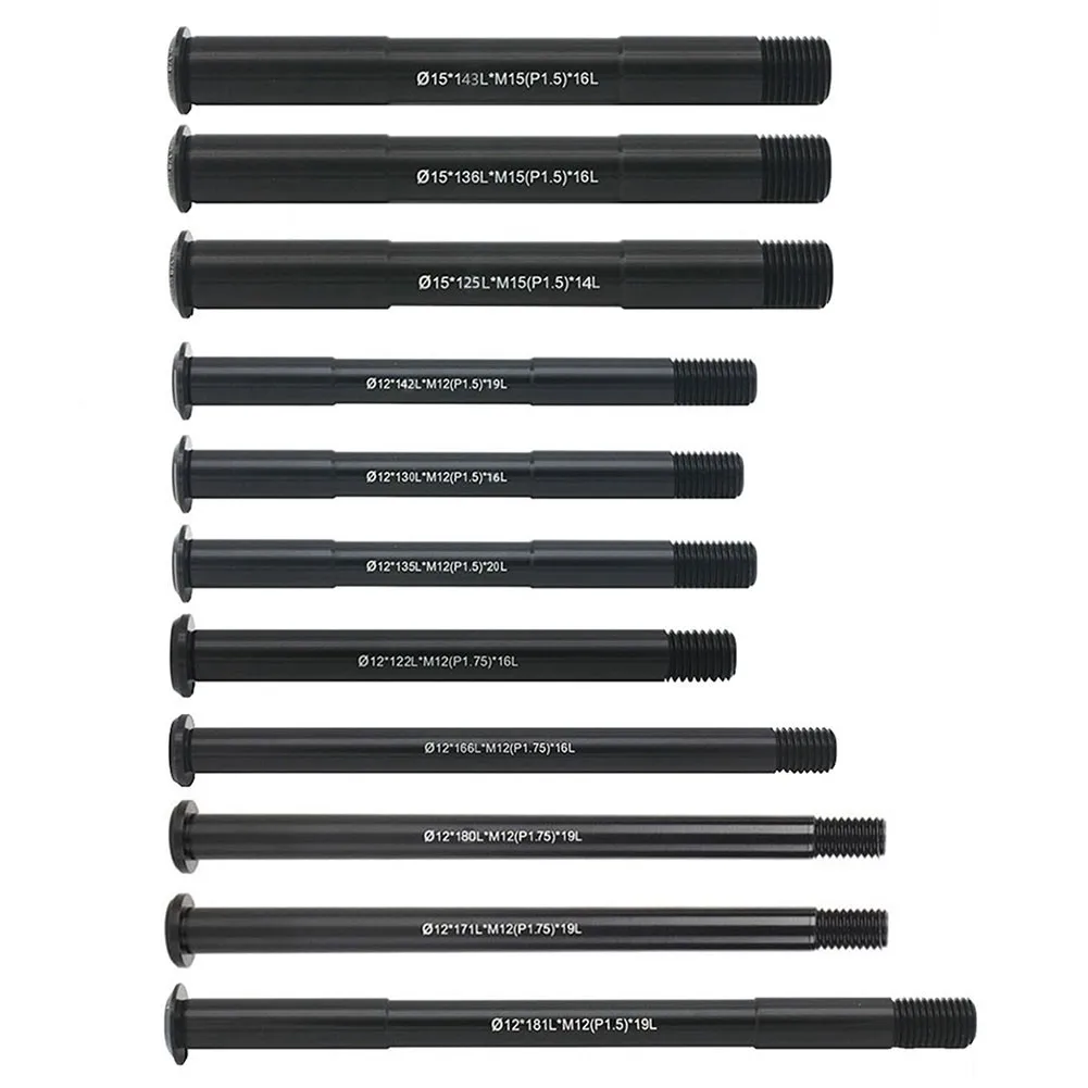Rower wymiana roweru przednia/tylna oś przelotowa 12/15mm 122-181L P1.5/P1.75 piasty z mechanizmem szybkiego uwalniania wał rurowy szpikulce część akcesoria
