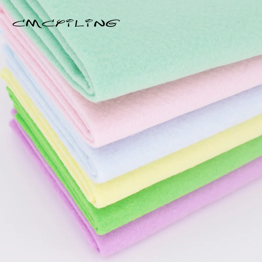 Non-Woven Set, Soft 1.2mm Thick Felt Fabric For Needlework DIY Sewing Dolls Crafts,Handmade Material, Polyester Cloth 6Pcs/Lot