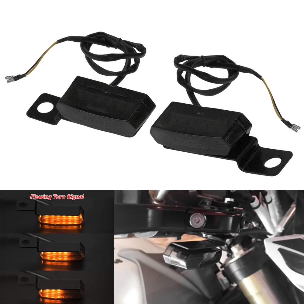 Mini LED Motorcycle 2Pcs Turn Signal Light Blinker Flashing Indicator Lamp E-mark For Harley Cafe Racer Choppers For BMW For ATV