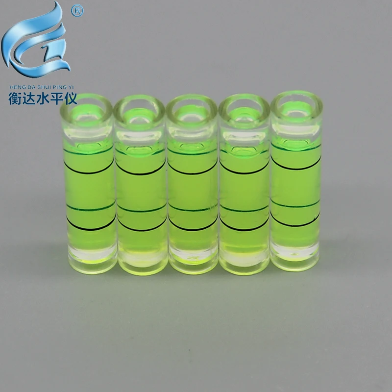 100pcs 7*26mm Plastic circular bubble level surface level spirit level round for Photo Frame