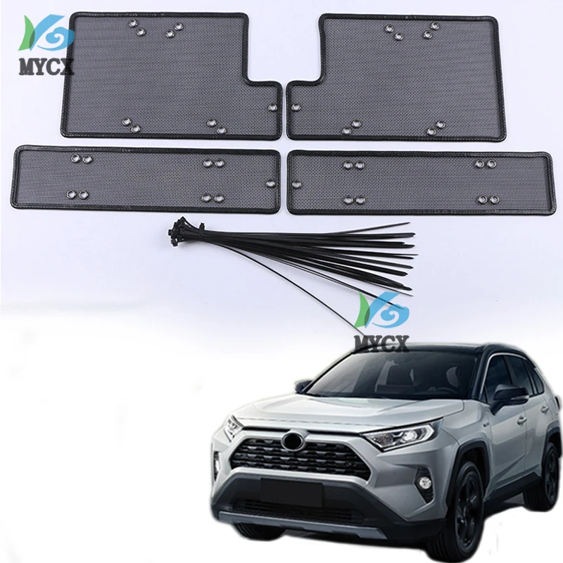 Accessories Front Grille Insect Net Screening Insert Mesh Decoration Protection Covers Trim For Toyota RAV4 RAV-4 XA50 2019 2020