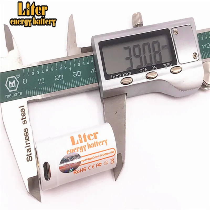 100% original icr 18350 3.7 volts 1000mah bateria personalizada de íon de lítio usb recarregável