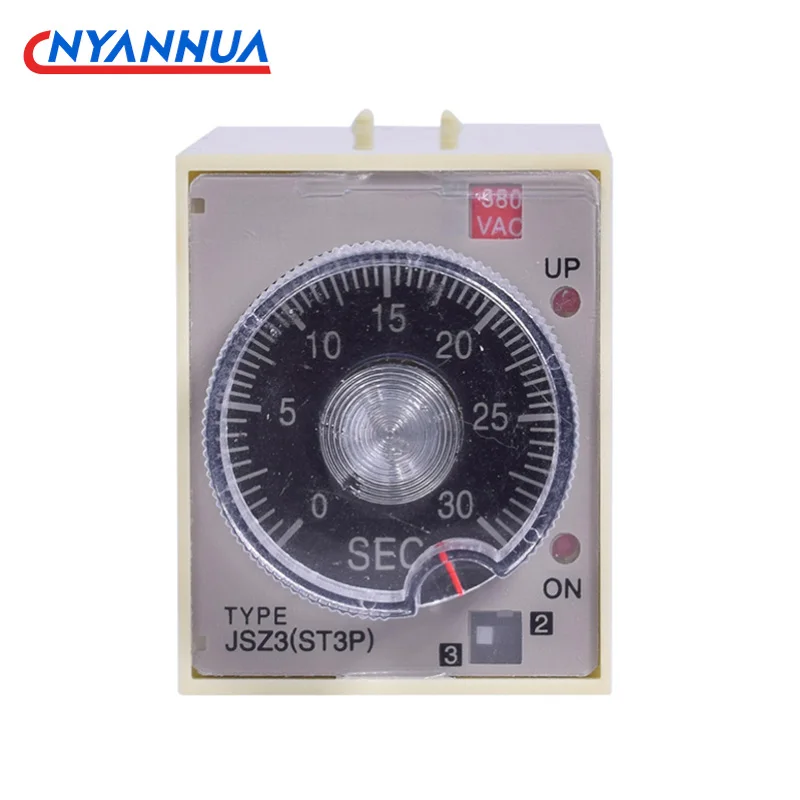 ST3P Time Limit Relay JSZ3 A-A B C D Power-on Delay AC220V/110V/380V/36V DC24V/12V  With Base Socket 2NO2NC