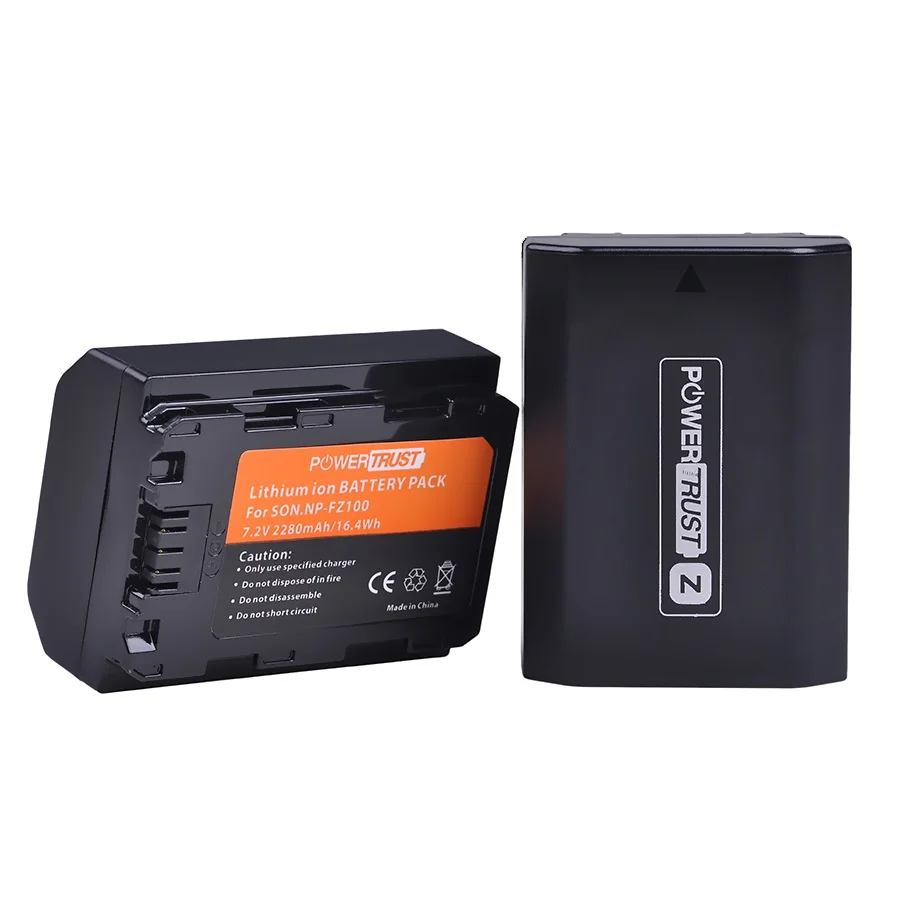 2280mAh NP-FZ100 Battery and BC-QZ1 USB Charger for Sony Alpha A7 III,A7R III,A9,Alpha 9,A7R3,a6600,a7R IV, Alpha a9 II,ZV-E1