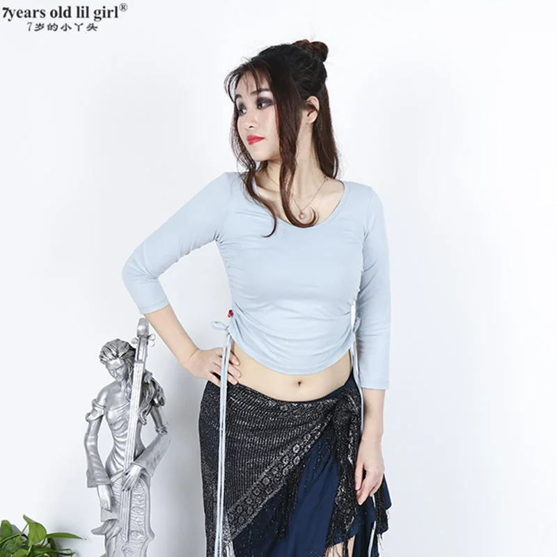 Bé Gái Nhảy Top Nữ La Tinh T + Áo Sơ Mi Nữ Bụng Tay Dài Quần Áo ClothingGTT01 02