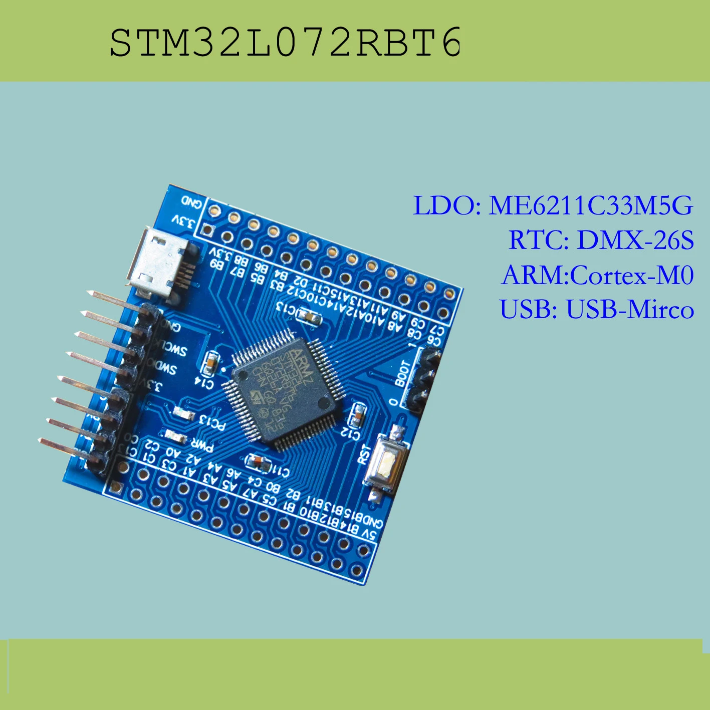 Stm32l072rbt6 Core Board New L072rbt6 Minimum System L072 Development Board Low Power Consumption