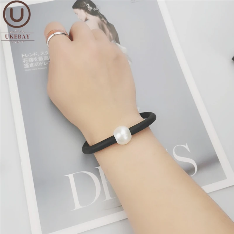 

UKEBAY New Pearl Bracelet 11 Colors Charm Bangles Women Jewelry Gift Handmade Luxury Bracelets Soft Chains Wedding Party Bangle