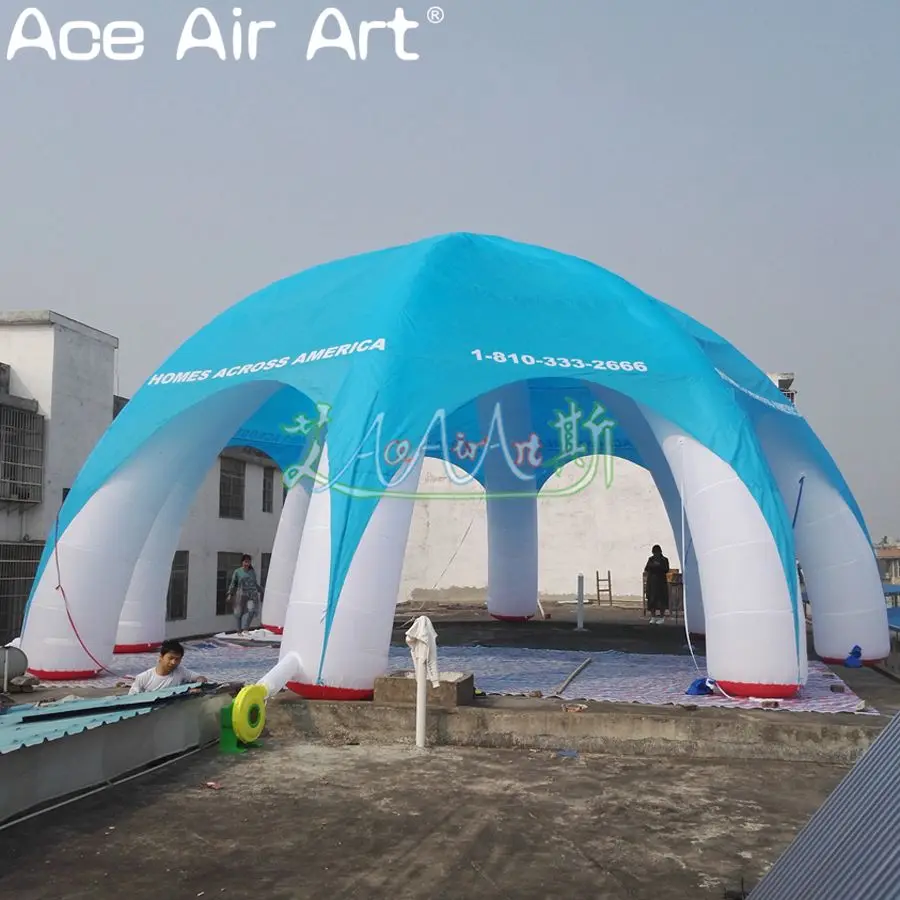 

Hot sale 12 m diameter 8 legs inflatable spider structure dome tent spider tent for advertising or car cover promotion