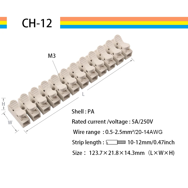 10/30/50/100PCS Home Led Light Quick Wire Connectors 1/2/3/4/5/6/12 position Push-in Cable Electrical Connectors Terminals Block