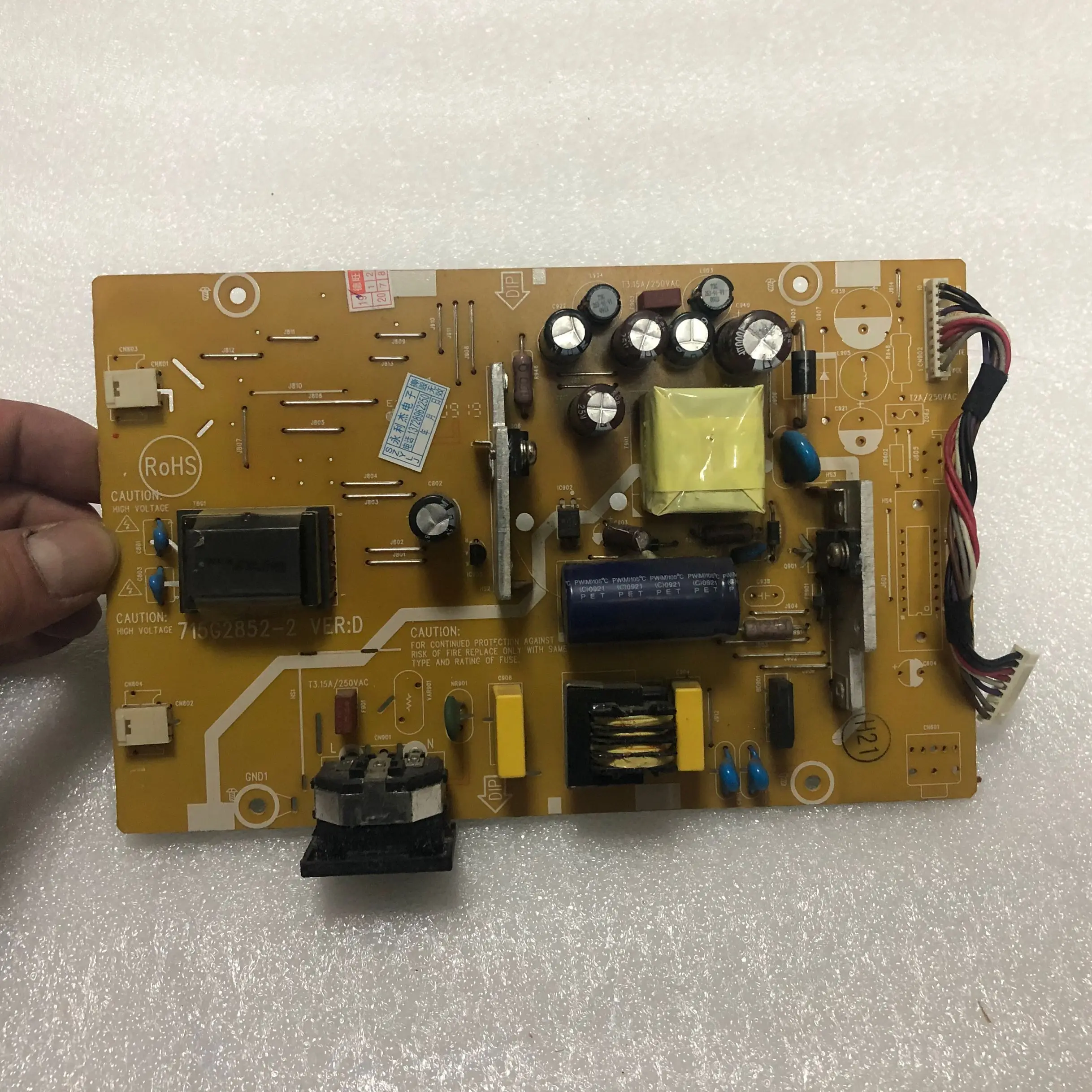 

good work in stock power board 715G2852-2 VER D