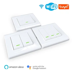 CBE Tuya WiFi Smart Switch 1 2 3 Gang Tuya Voice Control Physical Button for Alexa Google Home Assistant Smart Homekit Yandex