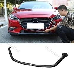 Car Styling ABS Black Front Bumper Grille Frame Molding Trim Cover for Mazda 3 Axela 2017-2018 2pcs