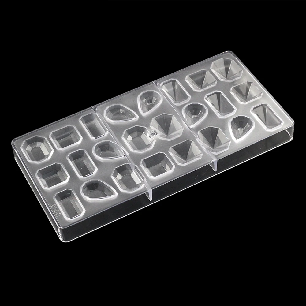 

DIY 3D Gem Shape Polycarbonate Chocolate Bar Mold Baking Pastry Tool Food Grade Candy Bakeware Pc Chocolate Mould Jelly Tray