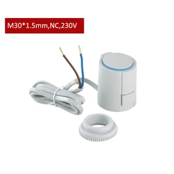 230V normally closed actuator servo Electro Thermal M30 * 1.5 for heating systems floor heating collector