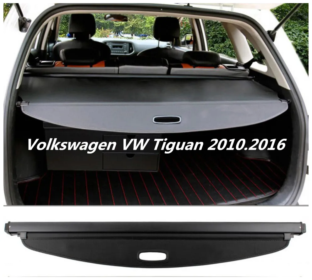 Car Rear Trunk Security Shield Cargo Cover For Volkswagen VW Tiguan 2010.2011.2012.2013.2014 2015  Black Beige