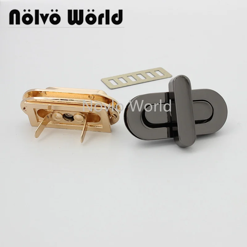 Nolvo World 2-10 pieces 4 colors 45*20mm twist turn locks turn lock purse hardware lot