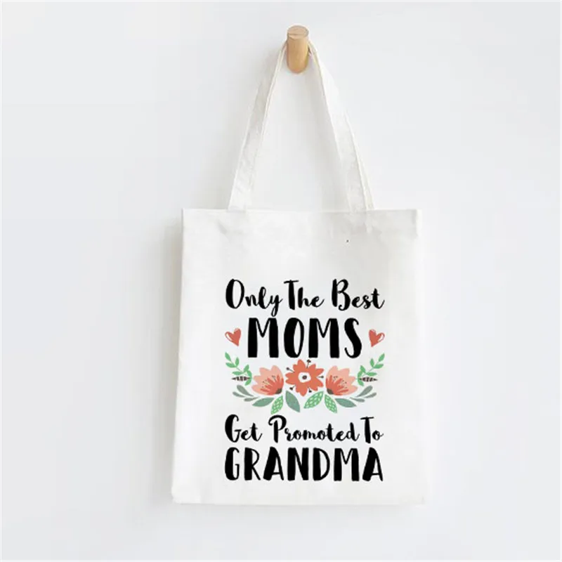 

Canvas Tote Bags Grandma Gift Shopping Bag Shoulder Shopper Bags Lady Handbag Large Capacity Tote Hand Bags New Arrival