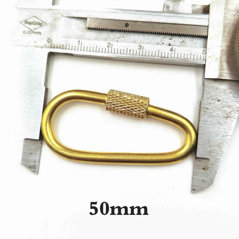 Solid Brass Screw Lock Climbing Gear Quick Links Snap Hook Connector For Key Chain Dog Collar Bag Leather Carft Belt Accessories