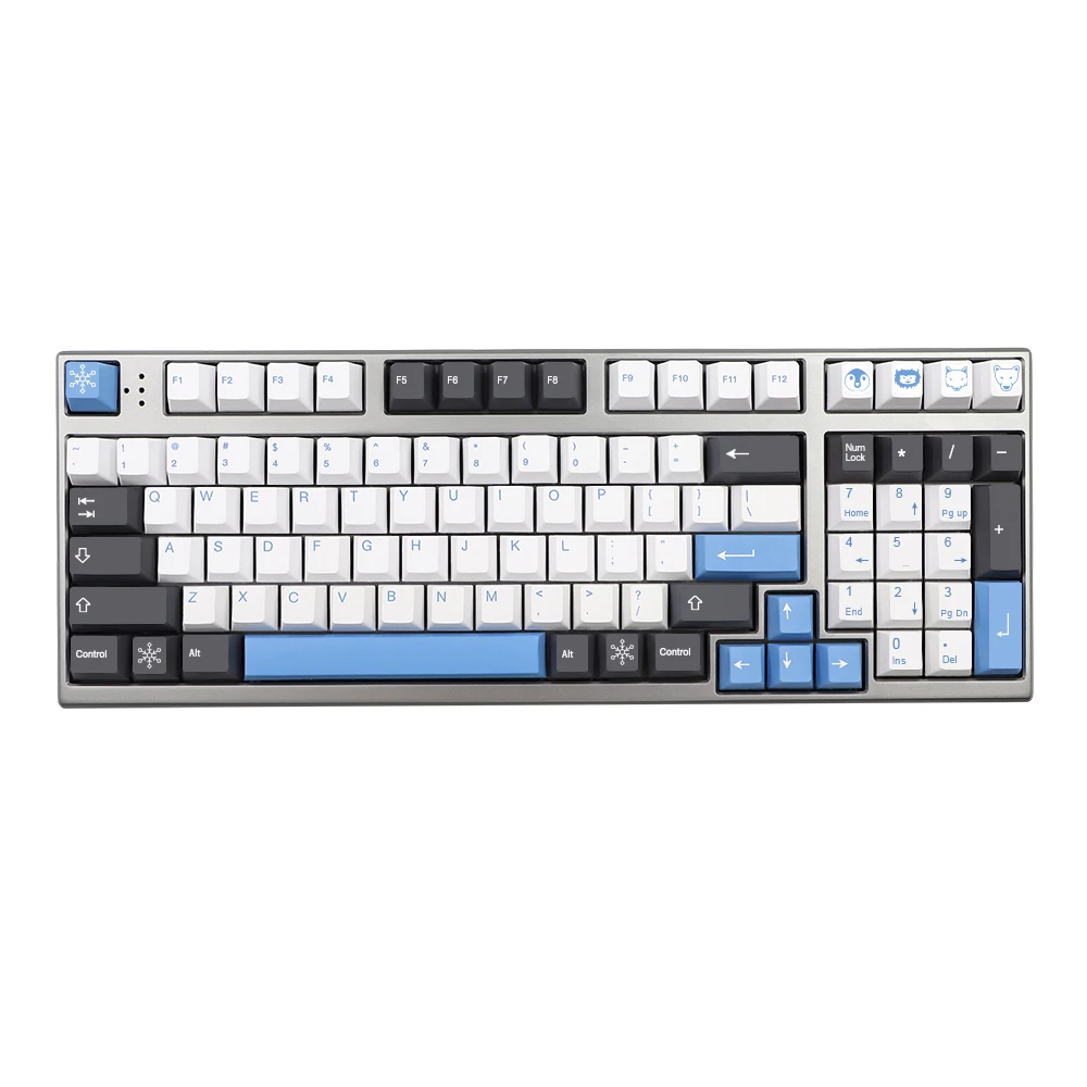 GMK-KEY ARCTIC-Juego de teclas pbt, perfil de cereza, para MX Switch dz60 Gk61Sk61, anime Dye Sub, 137 teclas, barra espaciadora