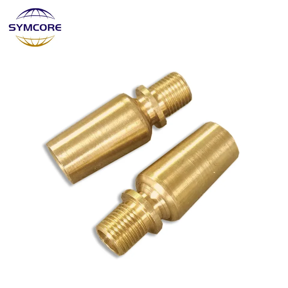 2Pcs M10 All Brass Head Wall Lamp Copper Art Steering Head Fitting Inner M10 To Outer M10 Screw Learning LED Table Lamp Steering