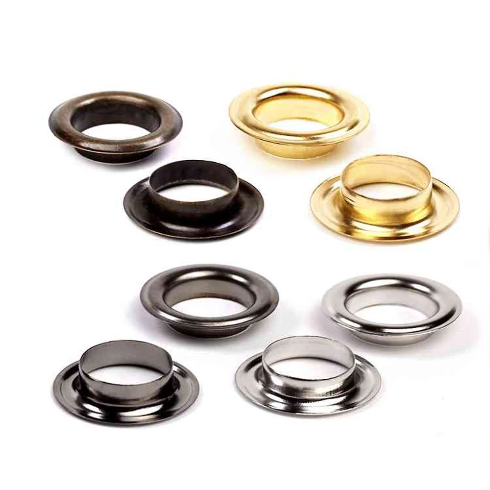 10sets Brass Eyelets with Washer 20mm 25mm 30mm 40mm Leather Craft Grommet Clothing Repair Anti-Rust Round Eye Rings