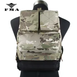FMA Tactical Vest Zipper Pack Pouch, MC Zip-On Panel for JPC, CPC, AVS Molle, Tactical Pouch Bag, 500D Fabric