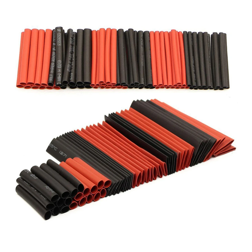 127 Pcs Heat Shrink Sleeving Tube Tube Assortment Kit Electrical Connection Electrical Wire Wrap Cable Waterproof Shrinkage 2:1