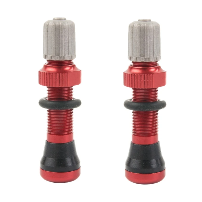 1 Pair 40mm Tubeless Air Valve for Road Bike & MTB Tubeless Valve Stem Universal Schrader 10mm Base