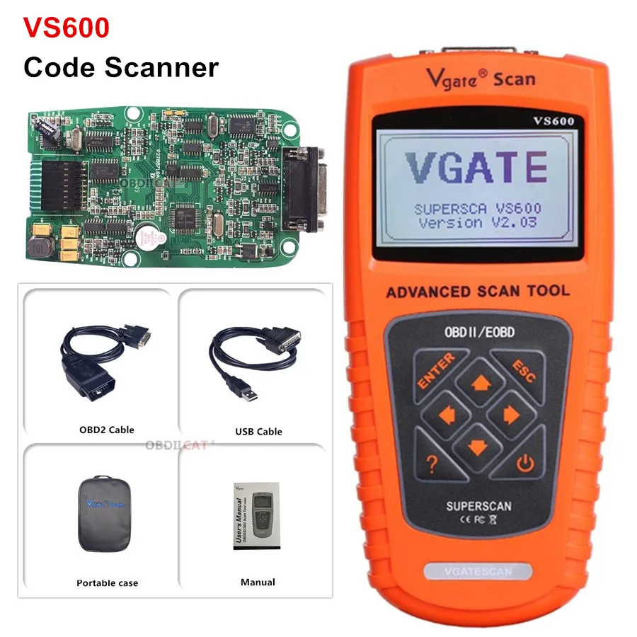 Factory Price Vgate VS600 OBD2 Scanner Automotive Fault Diagnostic-Tool Car Code Reader Scan Tools VS 600