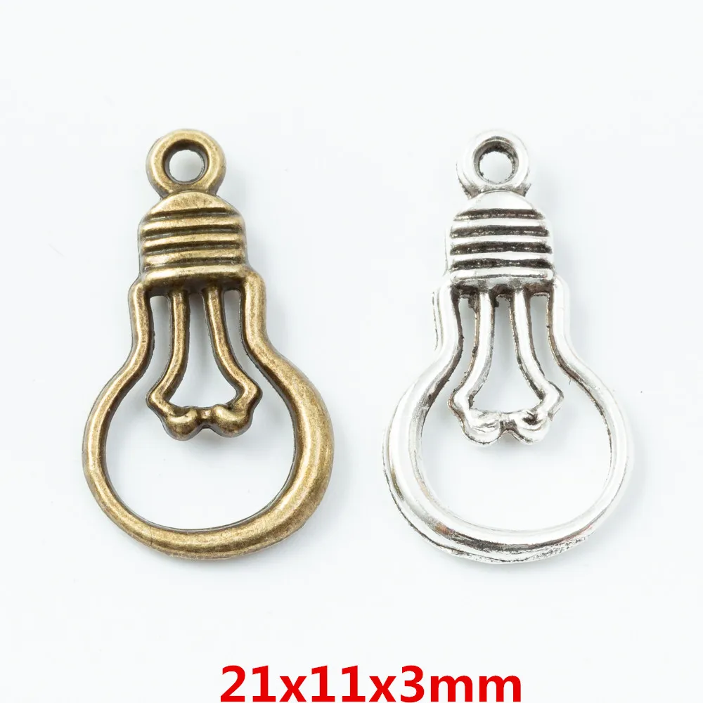 

85 pieces of retro metal zinc alloy light bulb pendant for DIY handmade jewelry necklace making 6819