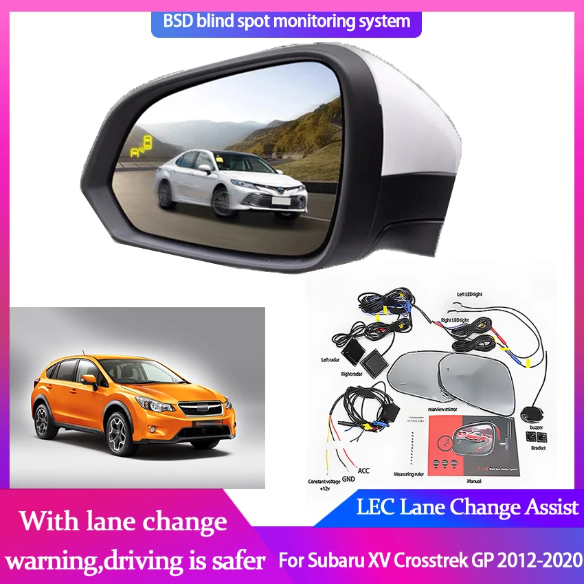 Car Blind Spot Monitoring for Subaru XV Crosstrek GP 2012-2020 BSD Radar Detection System Microwave Sensor Assistant Security