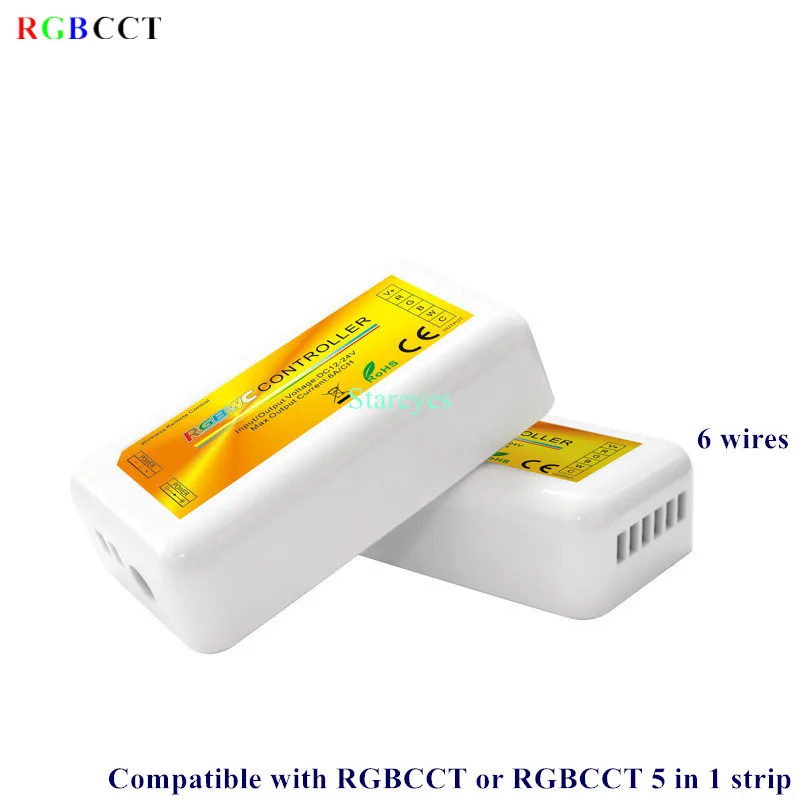 Mando a distancia RF de 2,4G con pantalla táctil, regulador de color único, receptor inalámbrico de tira RGBCCT, RGBW, CCT, RGB, 2,4G