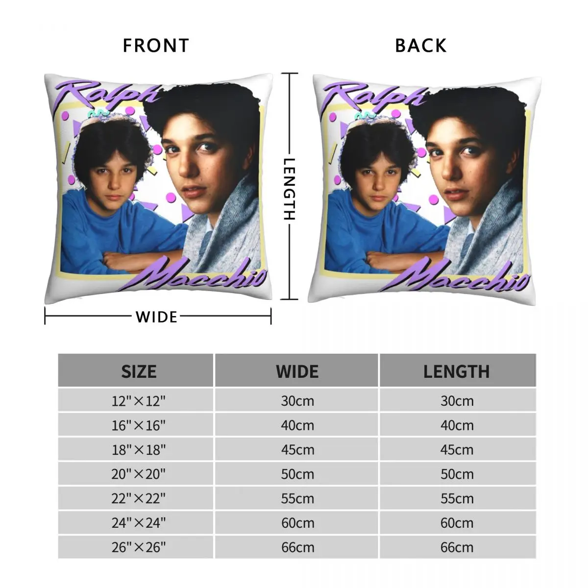 80s Ralph Macchio Square Pillowcase Polyester Linen Velvet Zip Decor Throw Pillow Case Sofa Seater Cushion Case