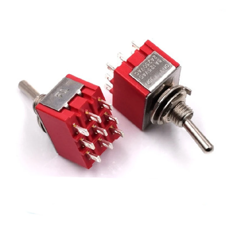 5PCS Miniature Toggle Switch Single Pole Double Throw SPDT DPDT ON-OFF-ON ON-ON Toggle MTS-102-103-202-203-123-302-402