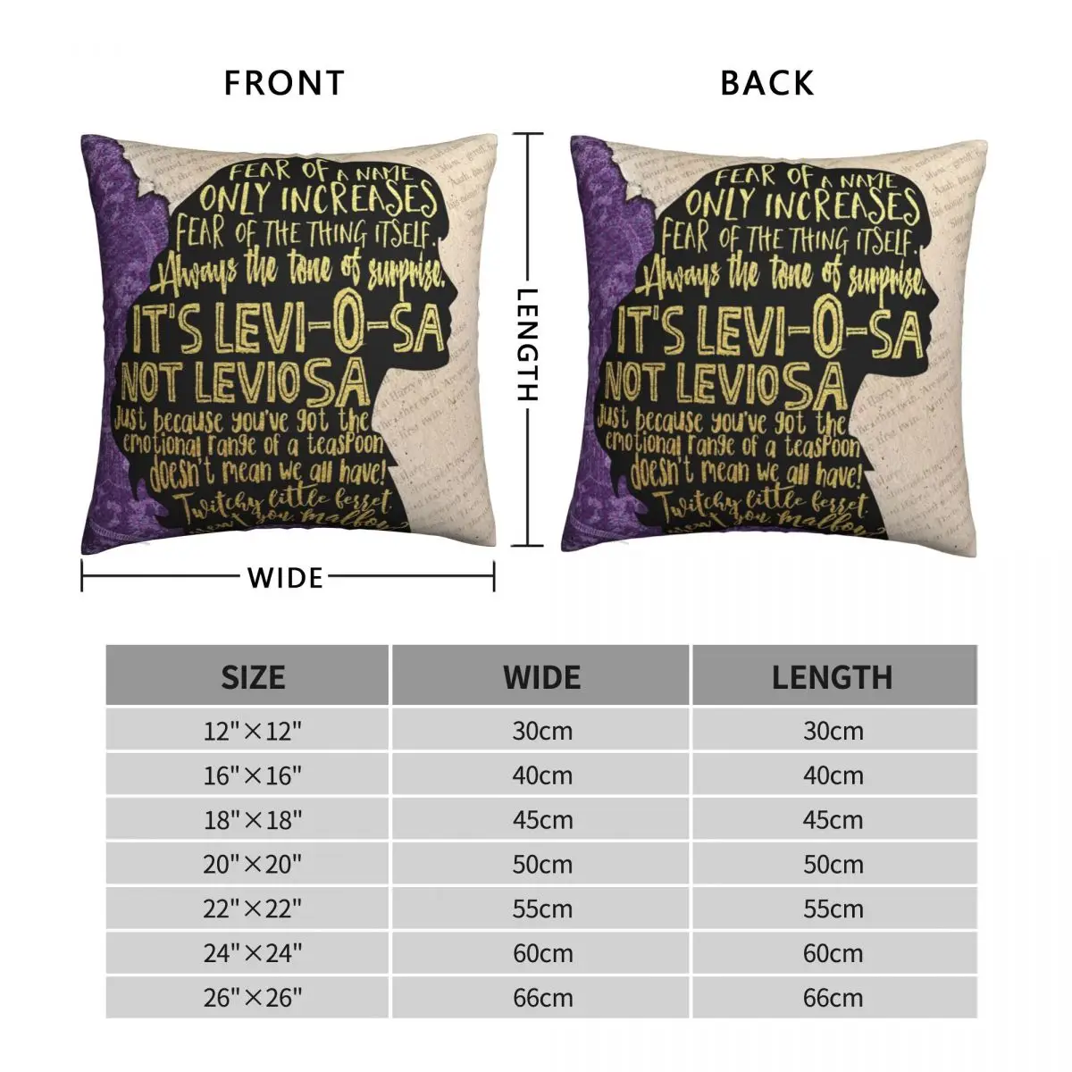 Hermione Character Square Pillowcase Polyester Linen Velvet Pattern Zip Decor Throw Pillow Case Sofa Cushion Cover 45x45