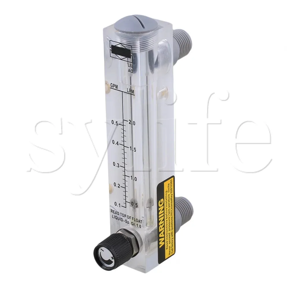 

LZM-15T Adjustable Panel Type Flowmeter Flow Meter for Liquid 0.5-2LPM