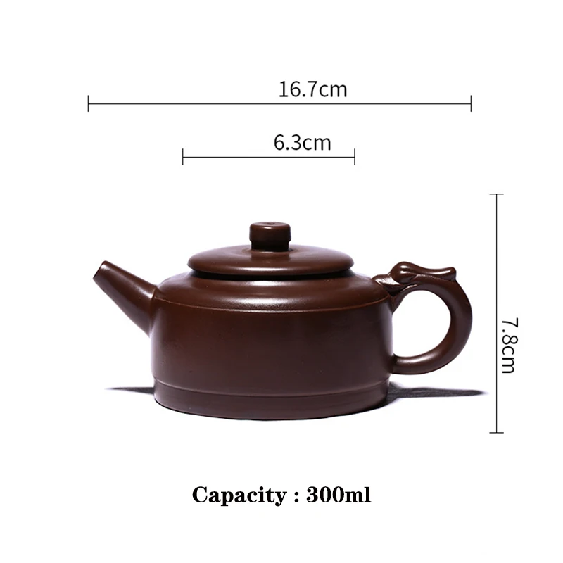 300CC Yixing Purple Clay Teapot Chinese Kettle Handmade Kung Fu Zisha Tea Set Puer Teaware