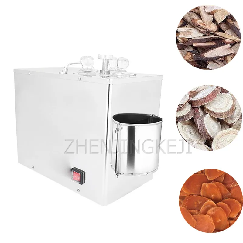 220V/380W Chinese Herbal Medicine Slicer  Fully Automatic Ginseng Antler Commercial Home Use Stainless Steel Slicing Equipment