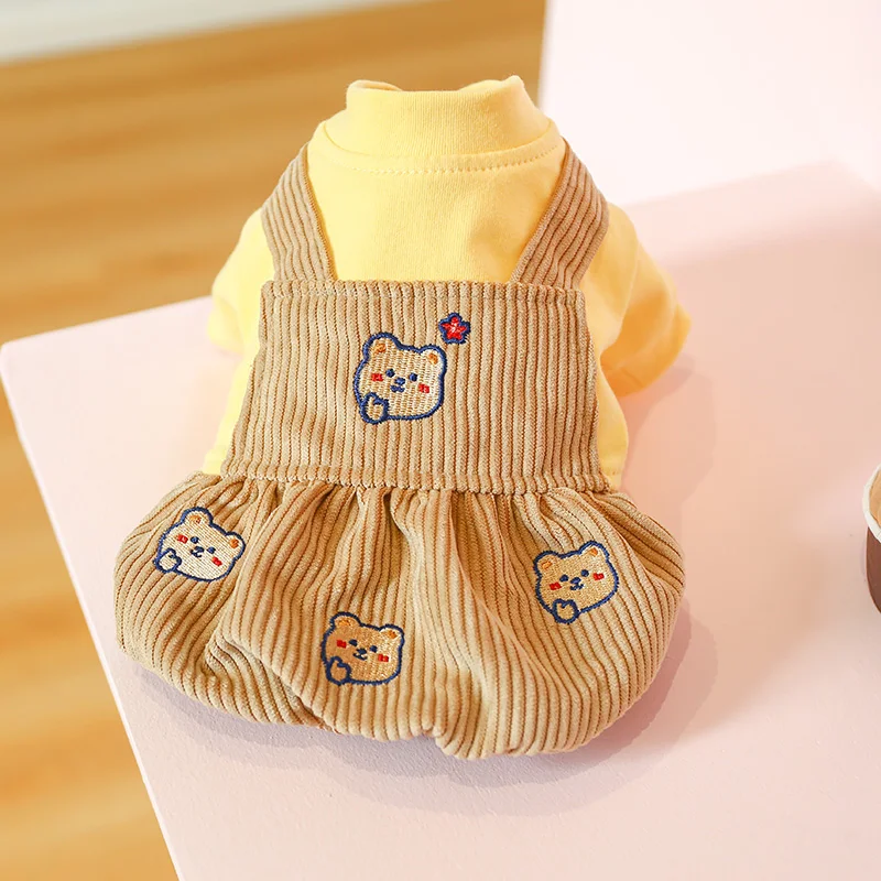 PETCIRCLE Dog Clothes Bear Bib Overalls For Small Dog Puppy Pet Cat Autumn And Winter Pet Cute Costume Pet Clothes Coat Jacket