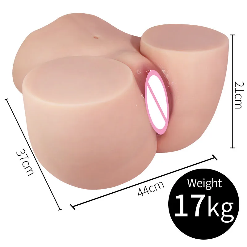 17KG Male Masturbator Big Ass Sex Toys Realistic Pussy Vagina Anal Double Channel Sex Doll +18 Adult Erotic Ass Sex Toys for Men