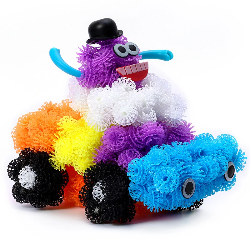 400 قطعة/الوحدة ثلاثية الأبعاد شوكة كرات تجميع اللبنات البلاستيك البخاخ الكرة conبها بنفسك البناء لعب للأطفال هدايا