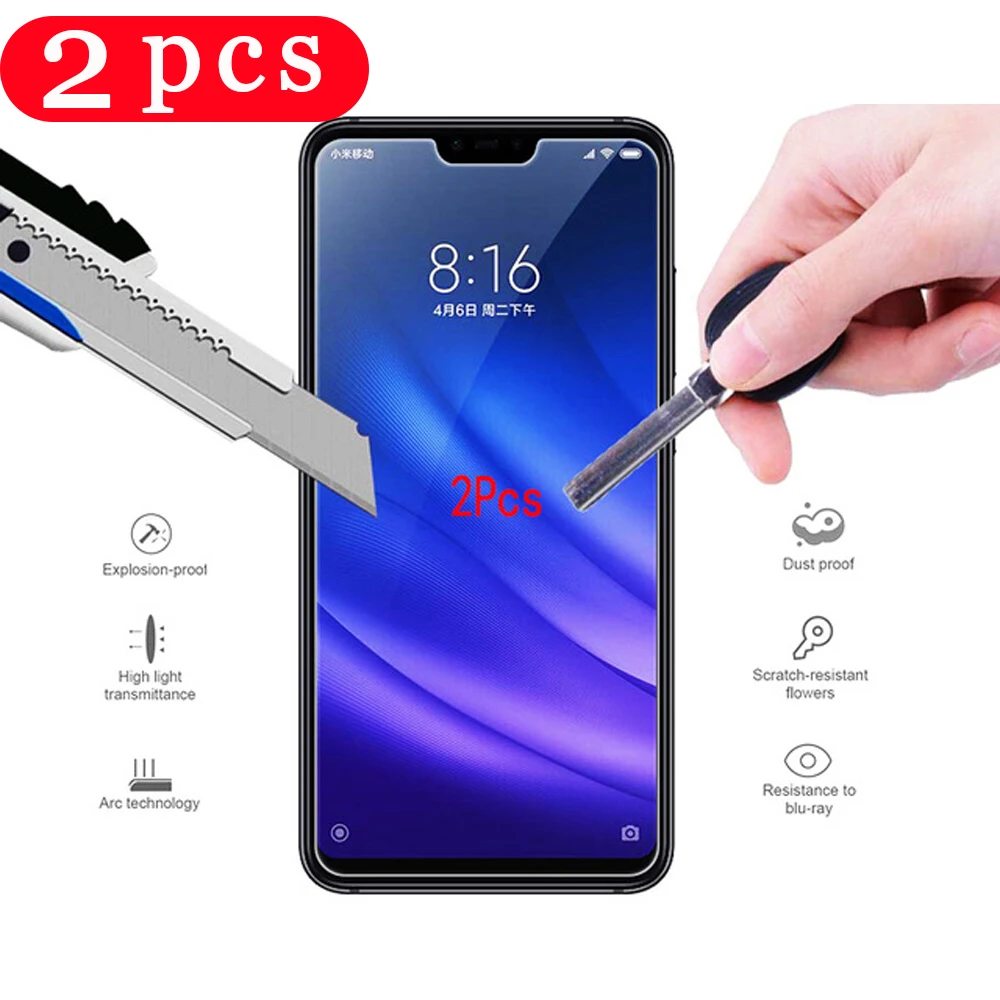 2Pcs for xiaomi redmi note 8T 8A 8 pro tempered glass redmi note 7 7A protective film on glass phone screen protector smartphone