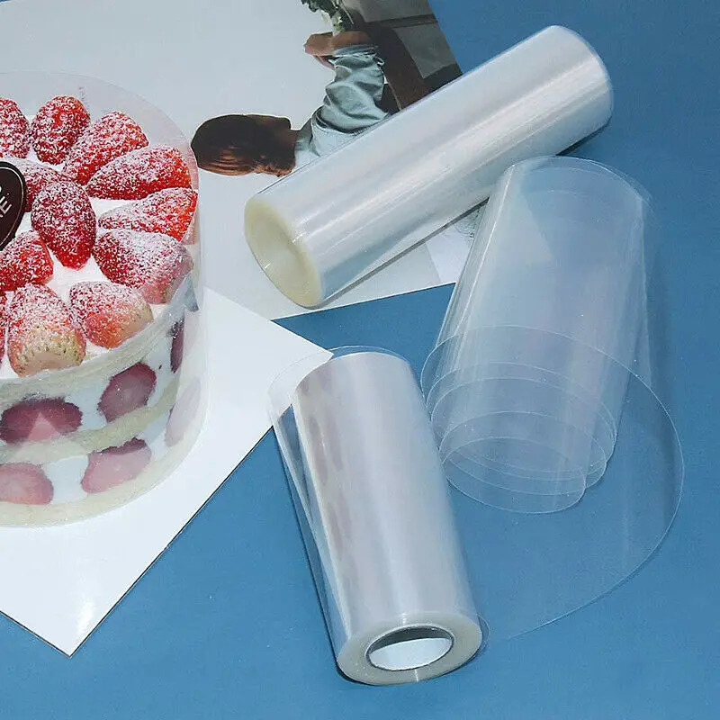 1 Roll Cake Surround Film Transparent Cake Collar Kitchen Acetate Cake Chocolate Candy For Cake Baking Durable 8cm*10m/10cm*10m