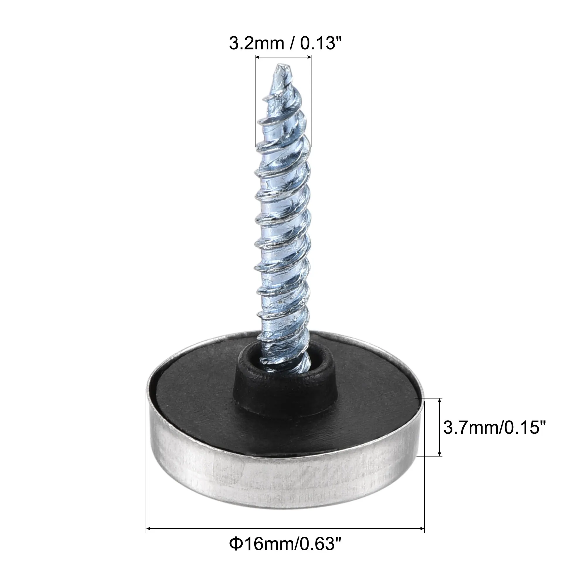 Uxcell 28pcs Mirror Screws, 16mm/0.63