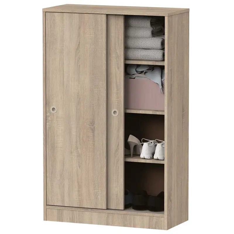 Cambrian Multipurpose Shoe Cabinet Auxiliary Cabinet Sliding Doors for Office, Pantry, Kitchen 120x74x33cm