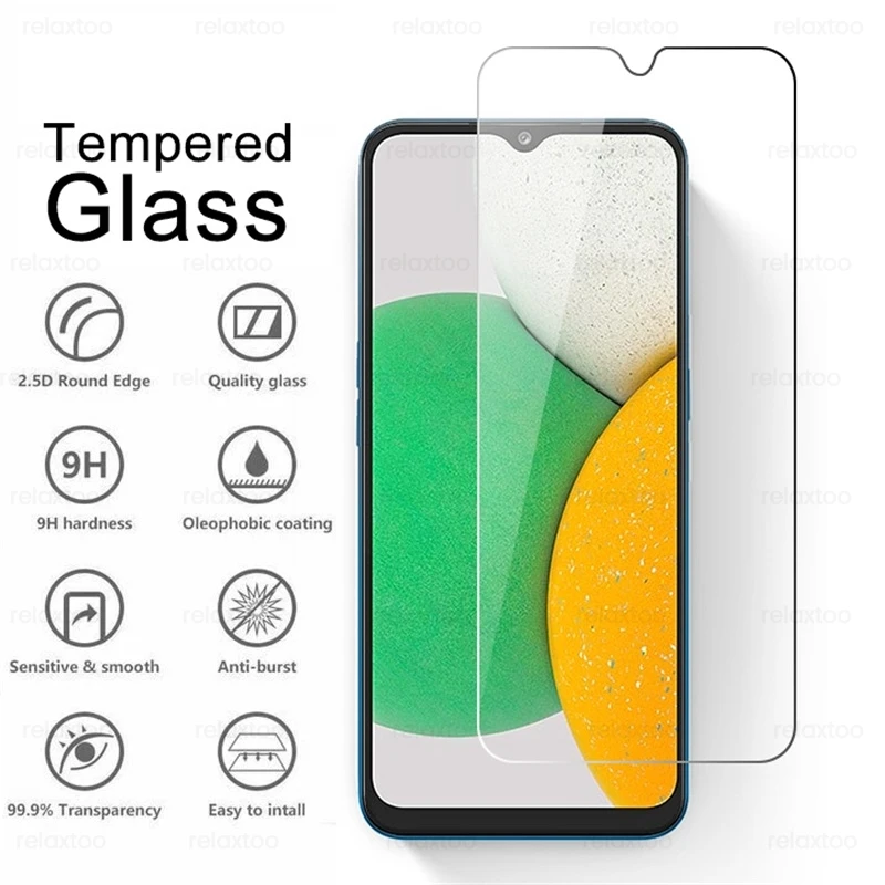 2PCS Screen Protector Tempered Glass Case Cover for Samsung Galaxy A03 Core A 03Core 03 Core A03Core SM-A032F/DS 6.5