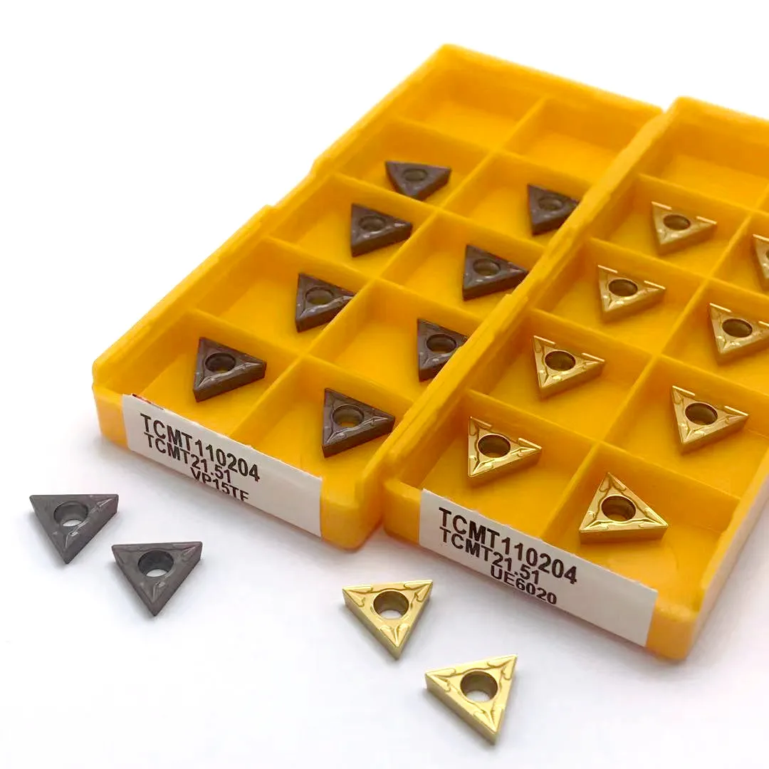 Tcmt110204 vp15tf/ue6020/us735 cncツール三角超硬ブレード金属旋盤工具フライス工具tcmt110204車の刃 | ur